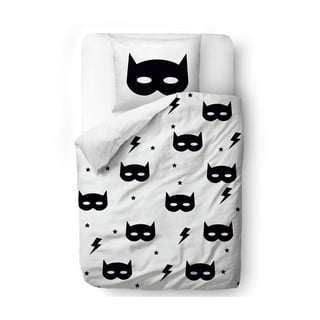 Lenjerie de pat din bumbac satinat pentru copii Butter Kings Hero, 140 x 200 cm