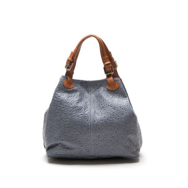Poșetă din piele Anna Luchini 2121 Grigio-image-1