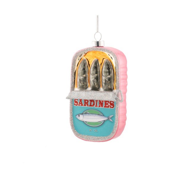 Ornament de Crăciun din sticlă 7 cm Can of Sardines – Sass & Belle