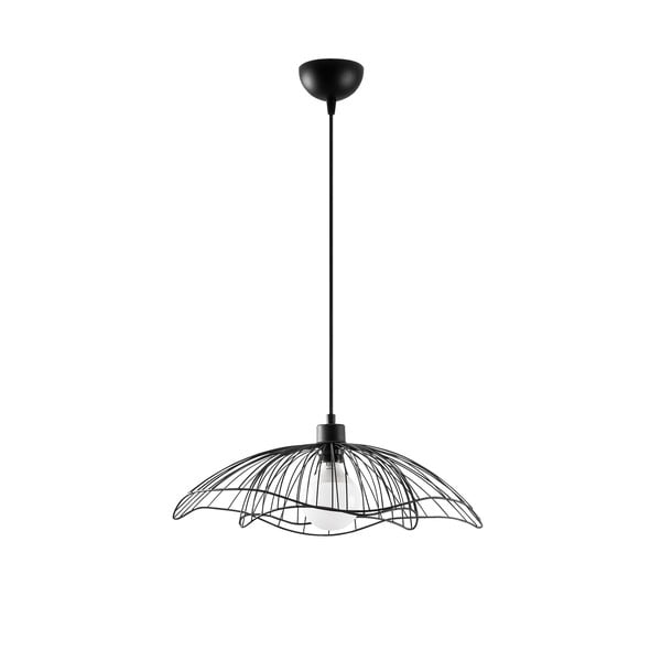 Lustră neagră cu abajur din metal ø 50 cm Farac – Opviq lights