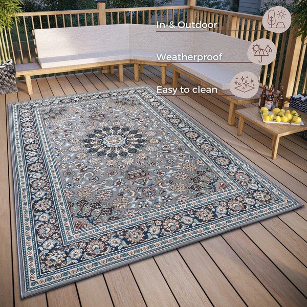 Covor de exterior albastru 200x285 cm Kadi – Hanse Home-image-4