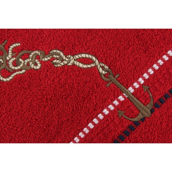 Set 2 prosoape baie Marina Red Cipa, 50x90 cm-image-1
