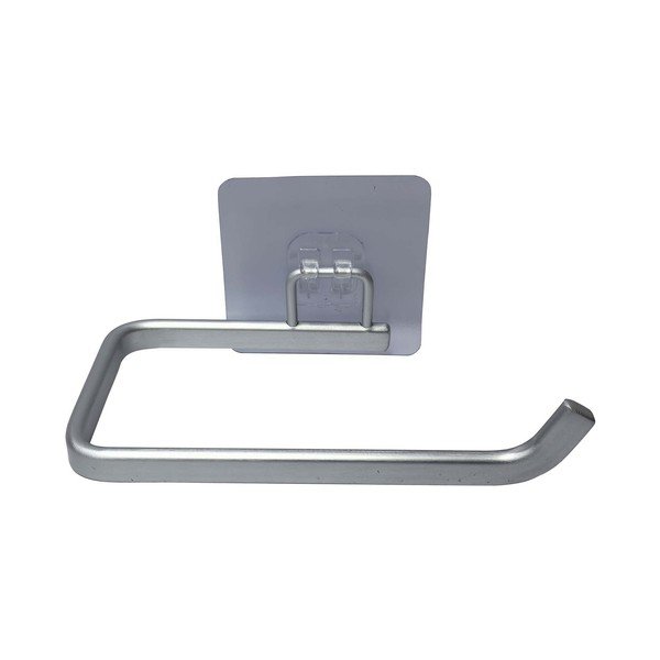 Suport pentru hârtie igienică argintiu lucios autoadeziv din metal Filaire Aluminium – douceur d'intérieur
