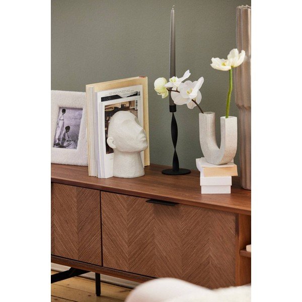 Comodă TV în culoare naturală închisă cu aspect de lemn de nuc 180x51x40 cm Duvberg – Jotex-image-2