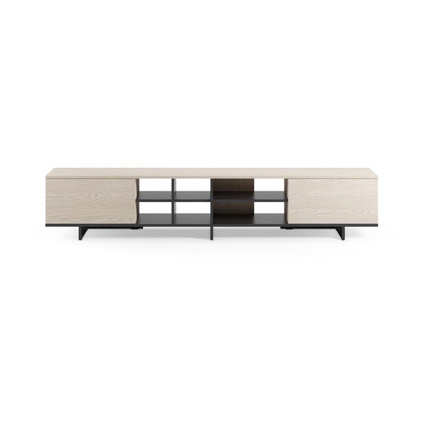 Comodă TV neagră 230x44x36 cm Cequoia – Marckeric