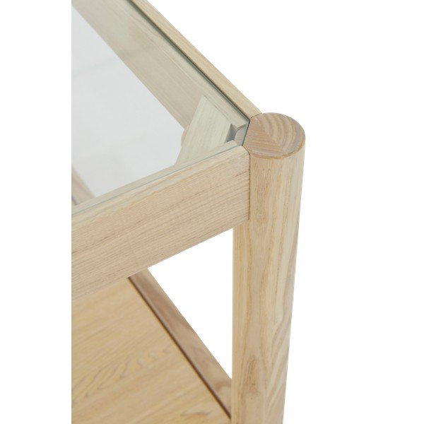 Măsuță de cafea în culoare naturală cu blat din sticlă 60x120 cm Class – Ellos Home-image-4