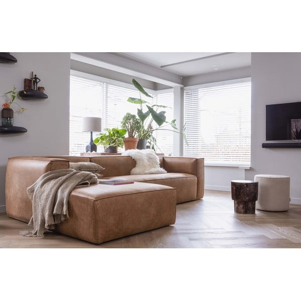 Puf WOOOD Sara, ø 46 cm, bej-image-1