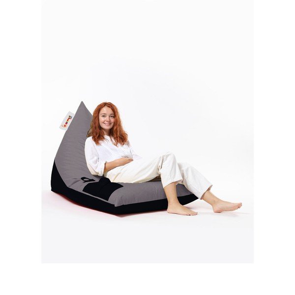 Fotoliu bean bag gri Pyramid – Floriane Garden-image-2