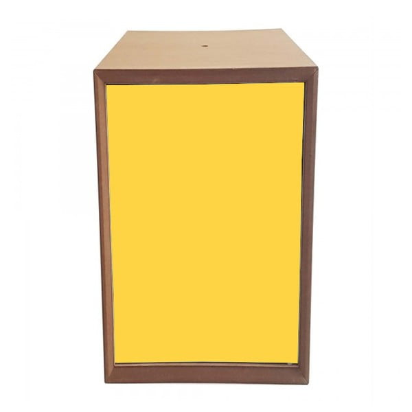 Raft cutie Ragaba PIXEL, 40 x 80 cm, ușă galbenă