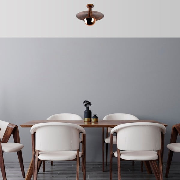 Plafonieră arămie cu abajur din metal ø 38 cm Kurt – Opviq lights-image-2