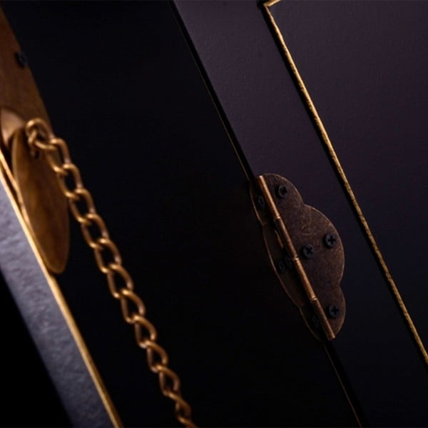 Comodă neagră joasă 130x50,5 cm Oriente – Ixia-image-2