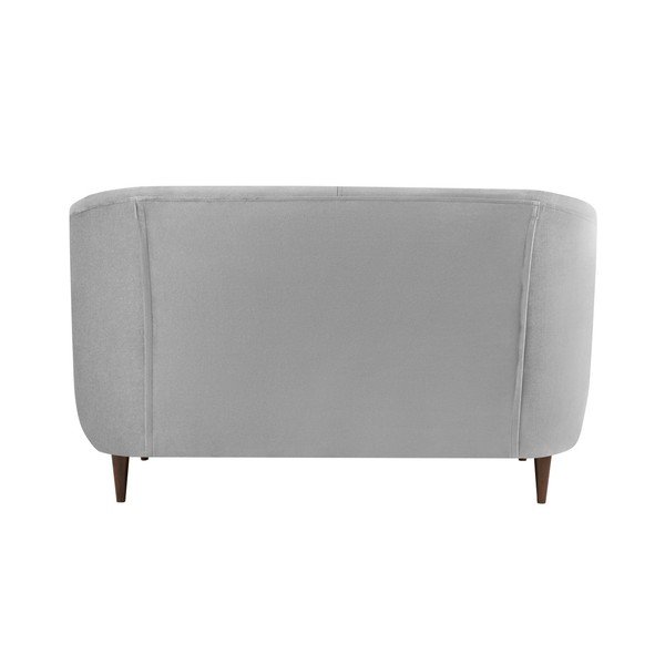 Canapea cu tapițerie din catifea Kooko Home GLAM, gri deschis, 125 cm-image-2