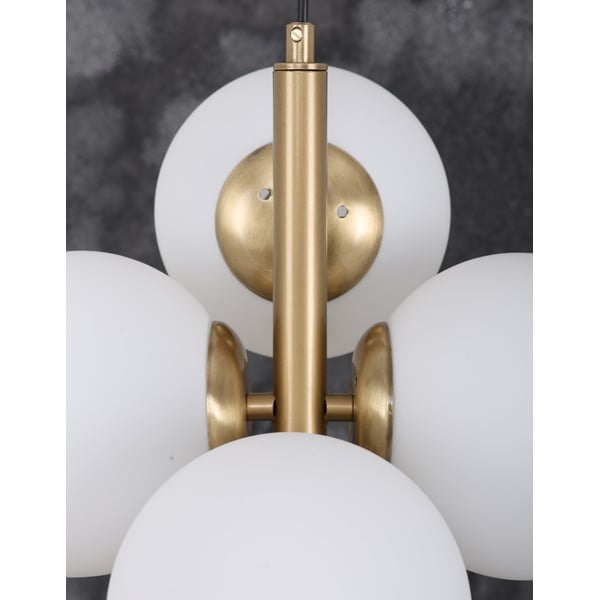 Lustră alb-auriu cu abajur din sticlă ø 15 cm Forte – Squid Lighting-image-3