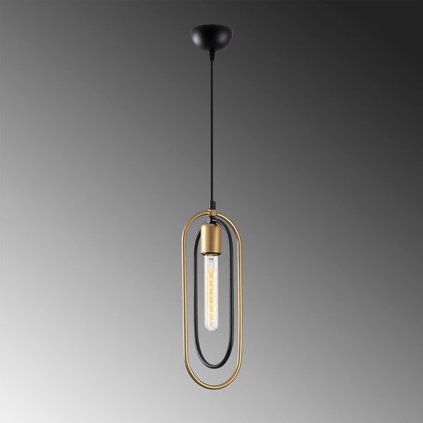 Lustră neagră/aurie Cerco – Opviq lights-image-3