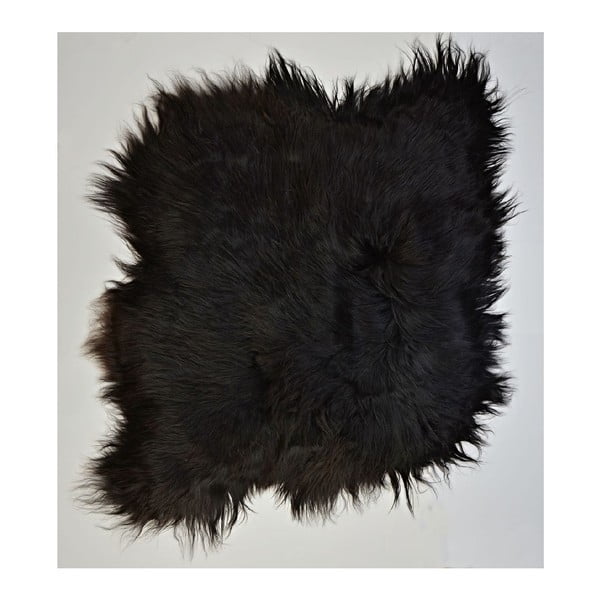Covor din blană cu fir lung Blacky, 90x80 cm-image-1