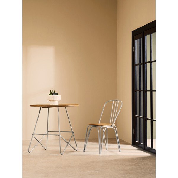 Masă de dining rotundă din lemn de ulm ø 80 cm District – Premier Housewares-image-1
