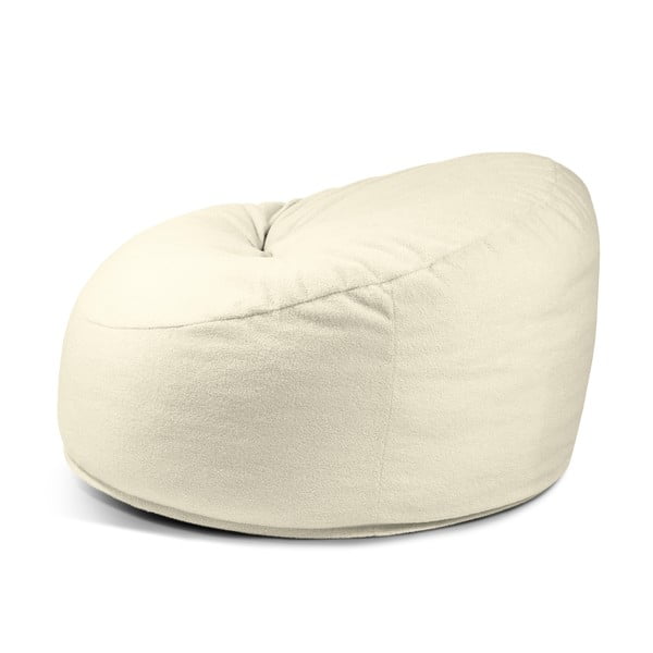 Fotoliu bean bag gri deschis cu tapițerie din țesătură bouclé Om 110 – SLOWDOWN-image-3