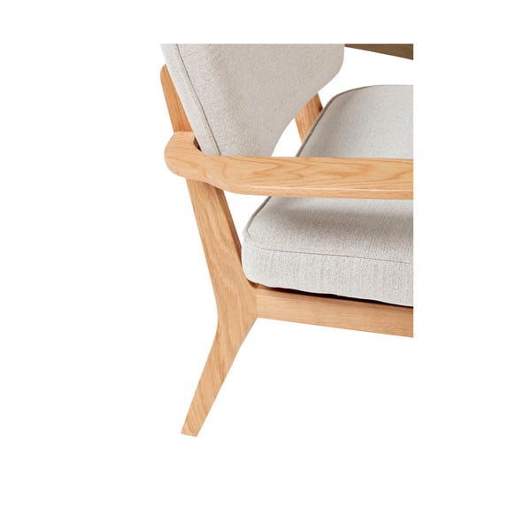Fotoliu cu structură din lemn de stejar Hübsch Haze, gri-image-3
