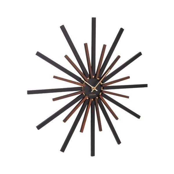 Ceas de perete Karlsson Diva, negru - maro, ø 60 cm-image-1