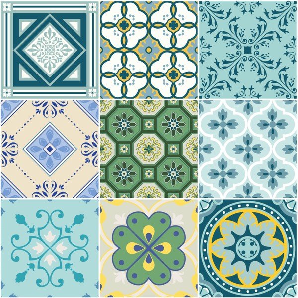 Set 9 autocolante Ambiance Riviera, 10 x 10 cm-image-1
