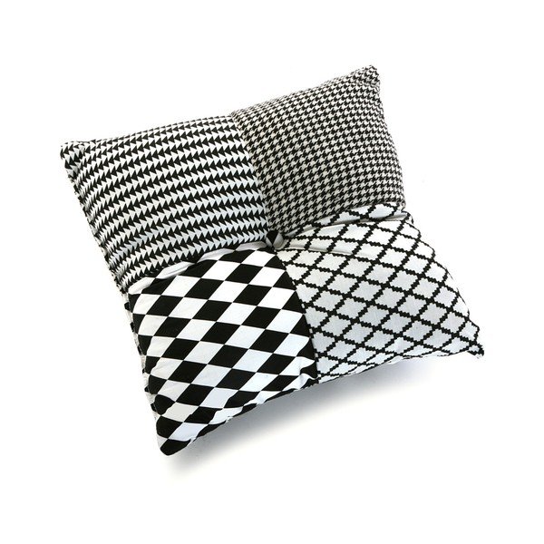 Pernă Versa Geometrico, 45 x 45 cm, gri-image-1