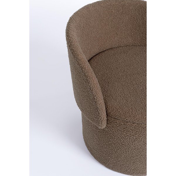 Puf taupe cu tapițerie din țesătură bouclé Anthea – Yes Everyday-image-1