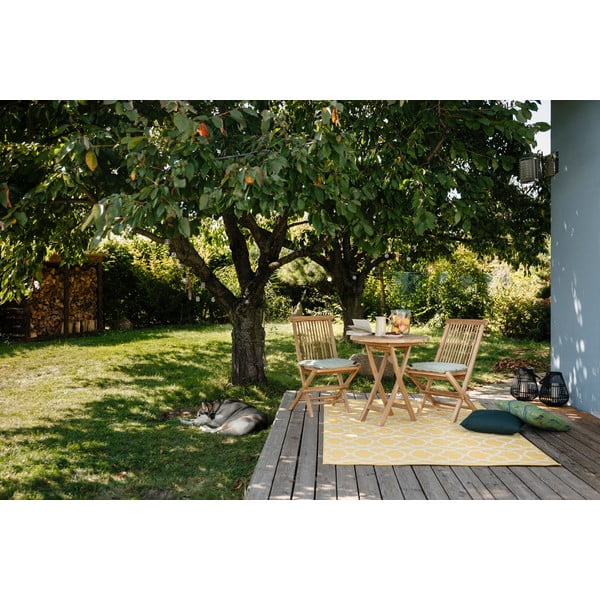 Masă din lemn de tec pentru grădină Bonami Essentials Oviedo, ø 70 cm-image-1