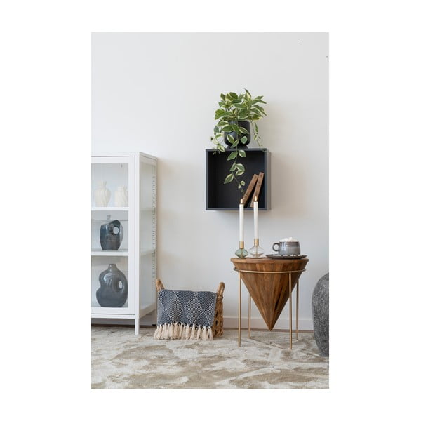 Pătură albastră din bumbac reciclat 130x180 cm Izmir – House Nordic-image-1