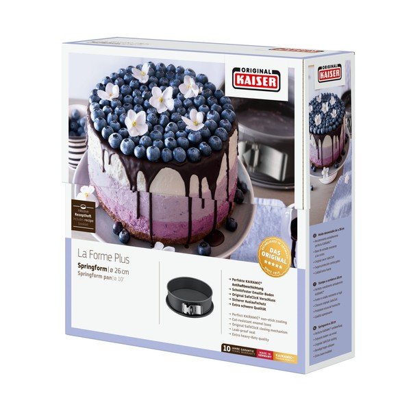 Formă ovalizată pentru tort Kaiser La Forme Plus, ø 28 cm, negru-image-1