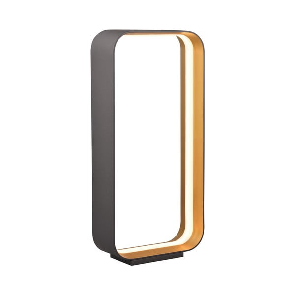 Veioză neagră LED cu control vocal/cu control prin aplicații mobile cu abajur din metal (înălțime 61 cm) Cizione – CINQUE-image-1