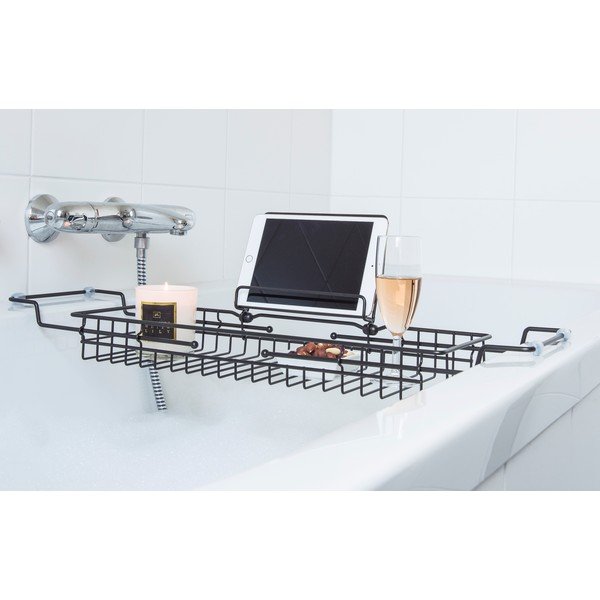 Suport reglabil din metal pentru cadă PT LIVING Tub, 61 - 86 cm, negru-image-1