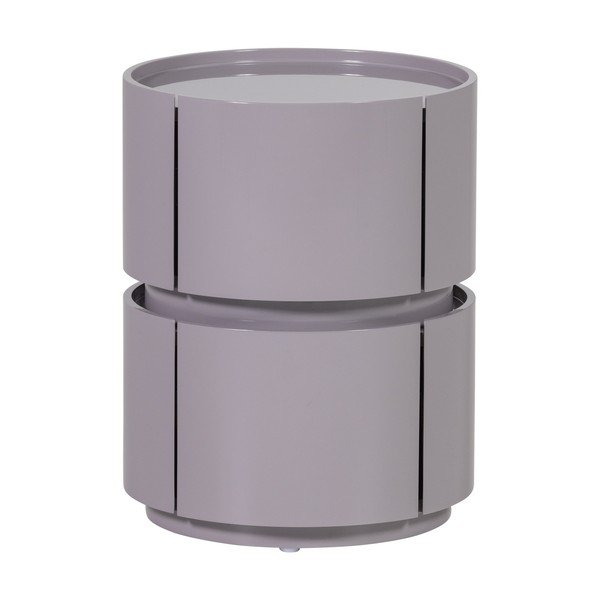 Noptieră gri deschis cu aspect lucios Lunex – WOOOD-image-2