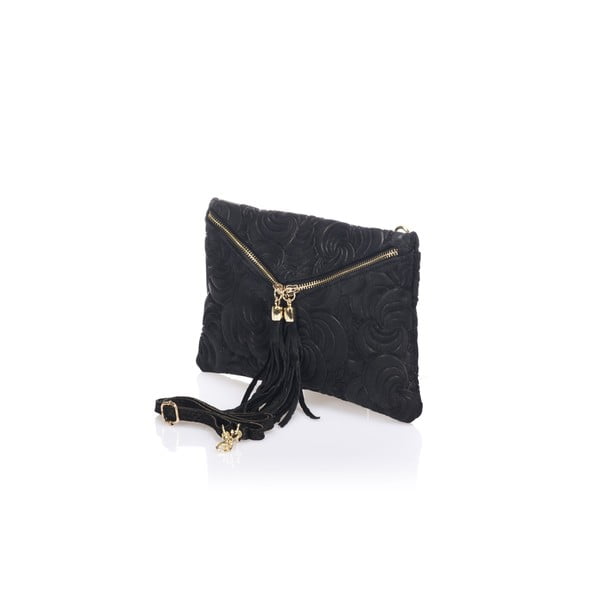 Geantă plic din piele Lisa Minardi Silvia, neagră-image-2