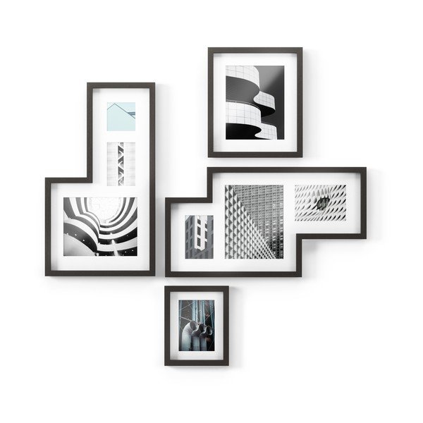 Rame negre de suspendat 4 buc. din plastic 69x38 cm Mingle – Umbra-image-2