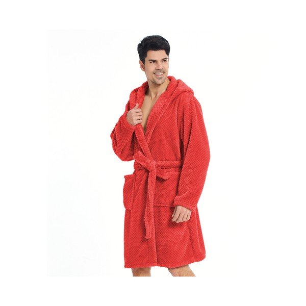 Halat de baie unisex DecoKing Sleepyhead, mărime XL, roșu-image-1