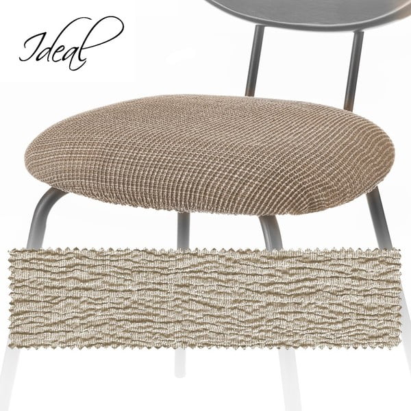 Husă maro elastică pentru scaun Ideal – Casa Selección-image-3