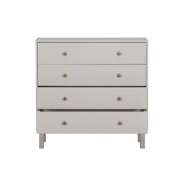 Comodă gri deschis joasă din lemn de pin 94x91 cm Madu – WOOOD-image-3