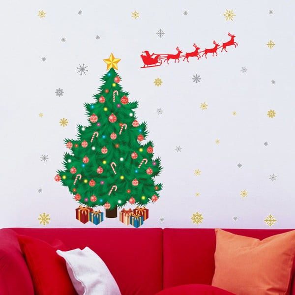 Autocolant Walplus Santas Sleigh Christmas Tree
