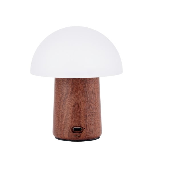 Veioză albă/în culoare naturală închisă LED (înălțime 12,5 cm) Alice Mushroom – Gingko