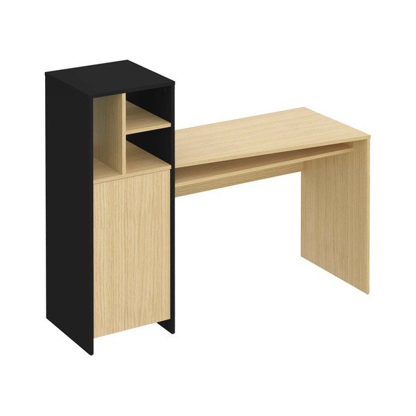 Birou cu blat cu aspect de lemn de stejar 130x50 cm Mitch TemaHome-image-1