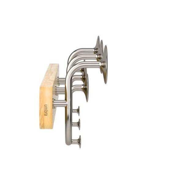 Cuier de perete alb/în culoare naturală din aluminiu Melody – Umbra-image-3