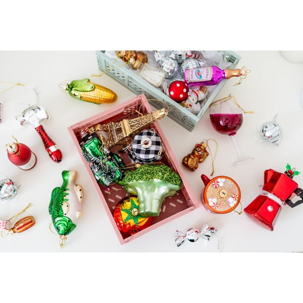 Ornament de Crăciun din sticlă Corn – Sass & Belle-image-3