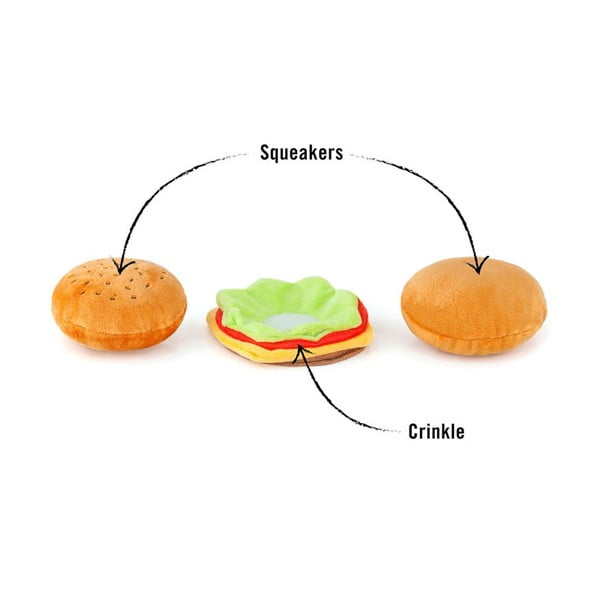 Jucărie pentru câine Hamburger Mini – P.L.A.Y.-image-3