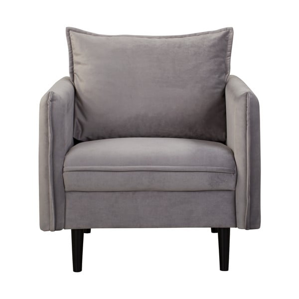 Fotoliu gri cu tapițerie din catifea Juli – Ropez-image-2
