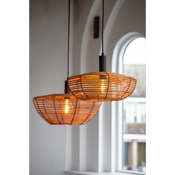 Lustră cu abajur din ratan ø 50 cm Milan – Light & Living-image-1