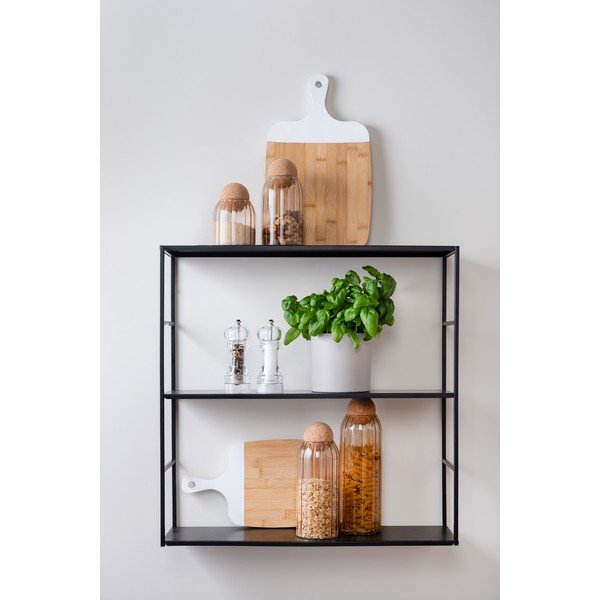 Borcan din sticlă cu capac din plută PT LIVING Gem, înălțime 24 cm, maro-image-1