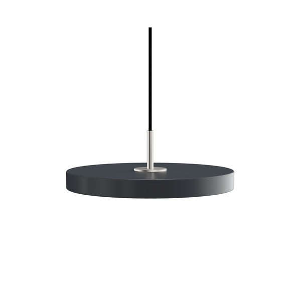 Lustră gri antracit LED cu abajur din metal ø 31 cm Asteria Mini – UMAGE