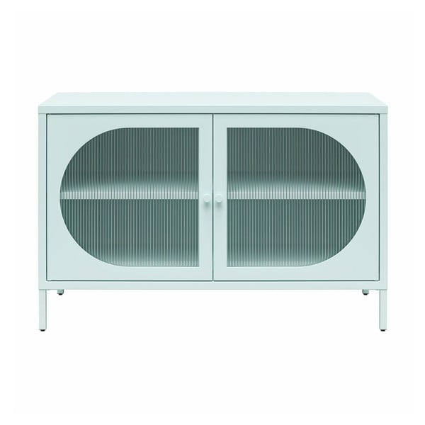 Vitrină albastru-deschis din metal 100x64x40 cm Luna – Støraa