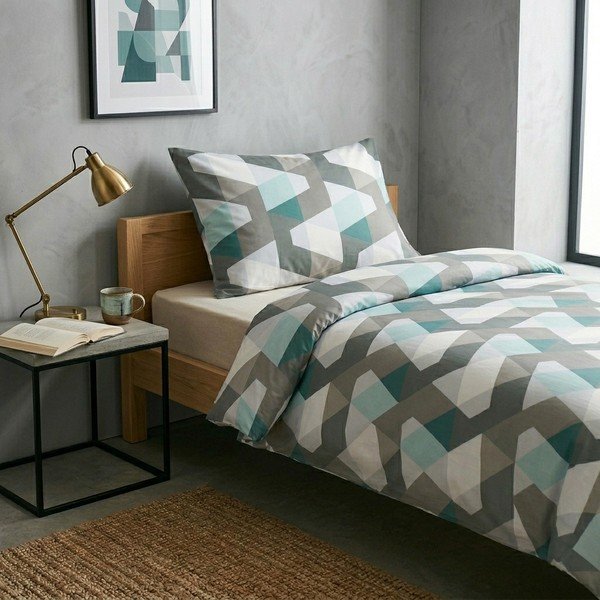 Lenjerie de pat din bumbac pentru pat de o persoană 140x200 cm Leopold – Cotton House-image-1