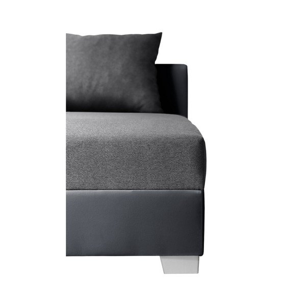 Colțar cu pat pe partea dreaptă Interieur De Famille Paris Aventure, gri antracit-image-2